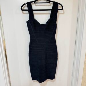 Herve Leger Iconic Bandage Black Mini Brooke Dress Sleeveless Size XS 0 2